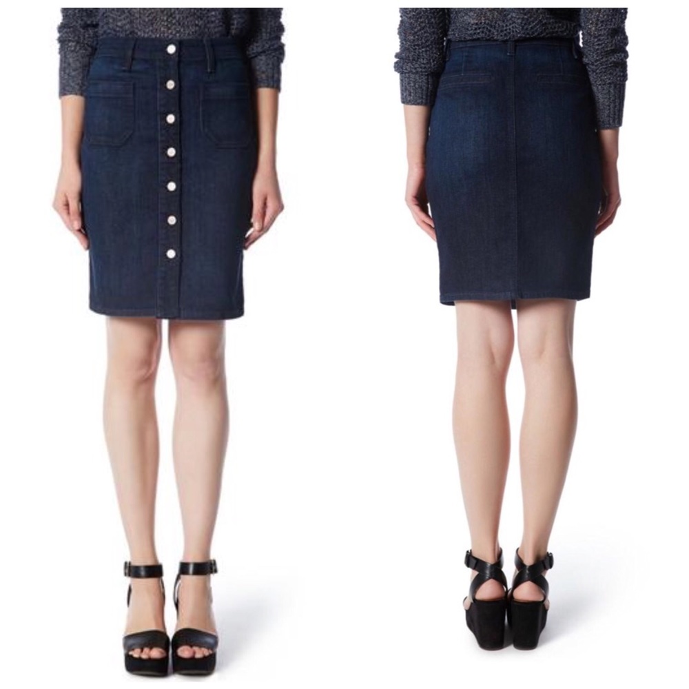 Sanctuary Shay Button Stretch Denim Skirt 24, NWOT - Picture 1 of 8